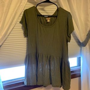 Olive Babydoll Top